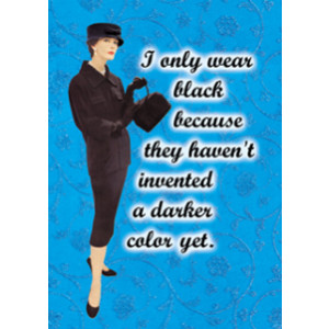 I Only Wear Black Because They Haven't Invented a Darker Colour Yet Retro Fridge Magnet 