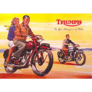 Triumph OHV 150 Motorcycle Nostalgic Postcard