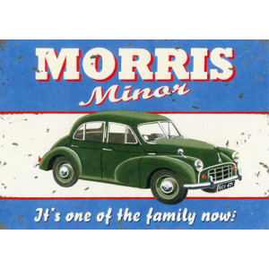 Morris Minor Car Greeting Card by Martin Wiscombe 