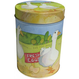 Geese Farm Animal Emma Ball Tin Kitchen Canister