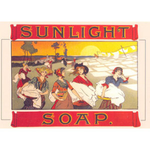 Sunlight Soap Washing Postcard