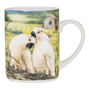 Friendly Cockatoos Country Lifestyle Fine Bone China Tea Coffee Mug