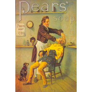 Pears Soap Barber Nostalgic Postcard