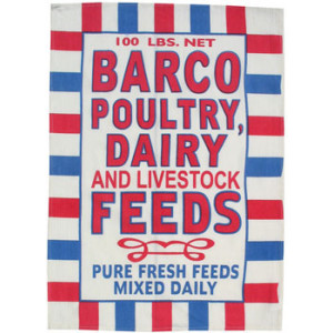 Barco Poultry Dairy Feedsack Tea Towel