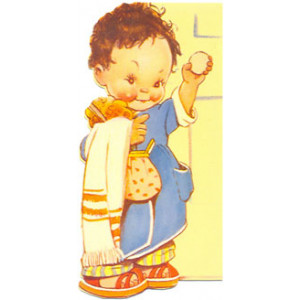 Mabel Lucie Girl With Soap Postcard