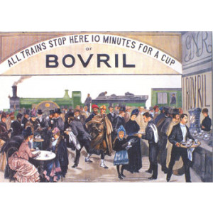 Bovril Train Station Nostalgic Postcard