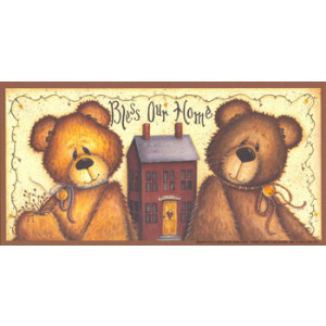 Bless Our Home Teddy Bear 3.5 x 7 Print