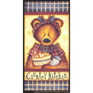 Teddy Bear Country Kitchen 3.5 x 7 Print