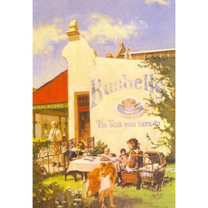 Bushells Store & Dog Nostalgic Postcard