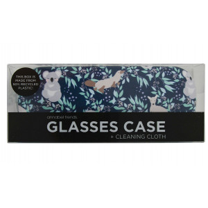 Aussie Animals Design Glasses Case and Eyeglasses Cleaning Cloth 