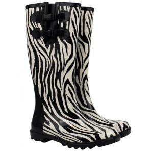 Zebra Design Ladies Wellies Gumboots Size 36 37 Only