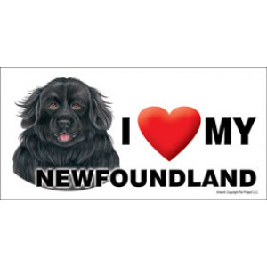 I Love My Newfoundland Dog Fridge Office Fun Magnet