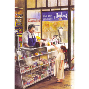 Gordon Hanley Inside Store Postcard