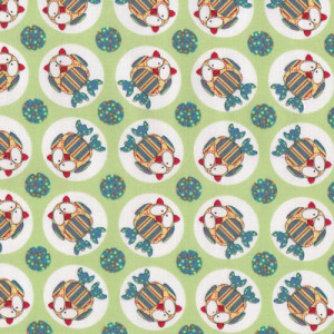 Owls on Green Little Menagerie Quilt Fabric  