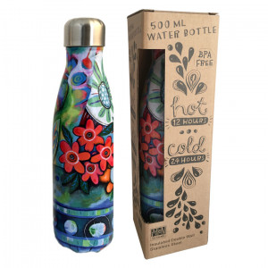 Flower Blast Water Bottle Insulated Double Wall Stainless Steel 