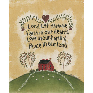 Love In Our Family Peace in Our Land 8 x 10 Print