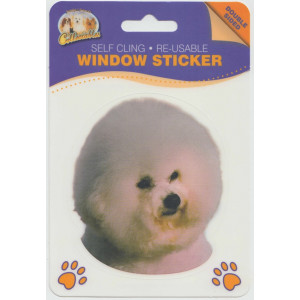 Bichon Frise Dog Self Cling Re-usable Window Sticker