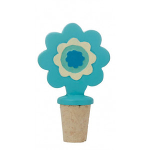 Caravanna Blue Flower Design Bottle Stopper