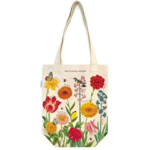 The Flower Garden Natural 100% Cotton Vintage Tote Bag