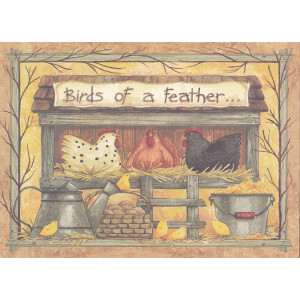 Birds of a Feather Greeting Card by Diane Knott
