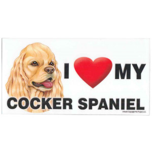 I Love My Cocker Spaniel Dog Fridge Office Fun Magnet