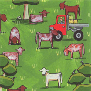 Red White & Roan Shorthorn Cows Rachael Flynn Card