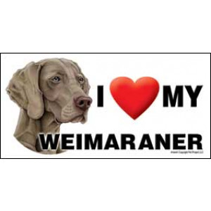 I Love My Weimaraner Dog Fridge Office Fun Magnet