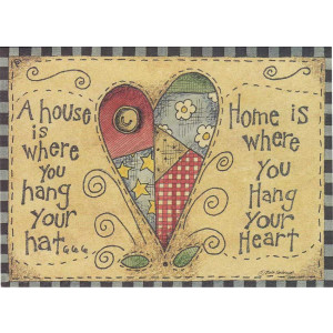 Home is Where You Hang Your Heart Greeting Card by Beth Yarbrough