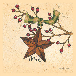 Hope Star Design 5 x 5 Print