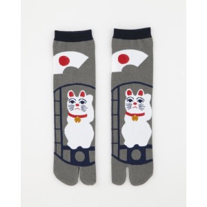 Lucky Cat Japanese Unisex Split Toe Tabi Socks