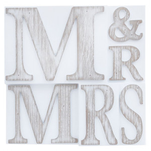 Mr And Mrs Printers Block Wall Plaque