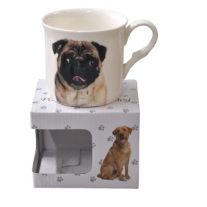 Pug Dog Fine Bone China Palace Tea Coffee Cup Mug