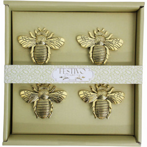 Bee Design Napkin Rings Set of 4 Kitchen Dining