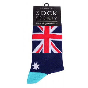Australian Flag Design Unisex Novelty Socks - Aqua