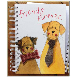 Friends Forever Dogs Hard Cover Spiral Notebook Journal By Alex Clark
