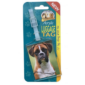 Boxer Dog Acrylic Suitcase Travel Luggage Tag 