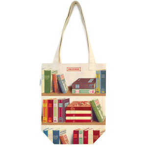 Library Books Natural 100% Cotton Vintage Tote Bag