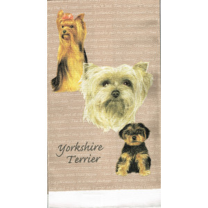 Yorkshire Terrier Dogs 100% Cotton Kitchen Tea Towel