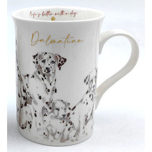 Dalmation Dogs Muddy Paws New Bone China Tea Coffee Mug