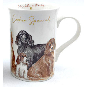 Cocker Spaniel Dogs Muddy Paws New Bone China Tea Coffee Mug
