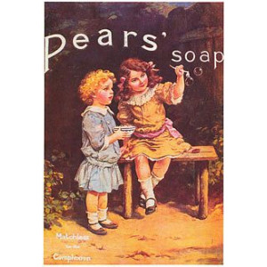 Pears Soap Girls & Bubbles Nostalgic Postcard
