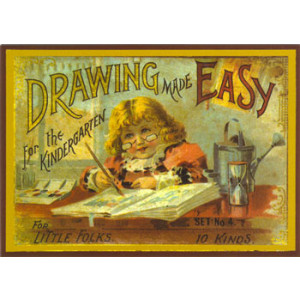 Victorian Box Lid Drawing Made Easy Nostalgic Postcard