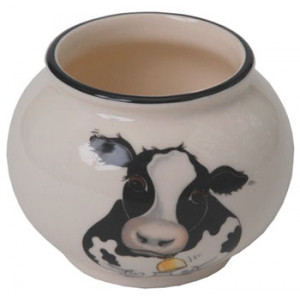 Cow Arthur Wood Sugar Bowl