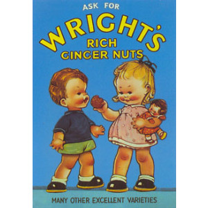 Wrights Ginger Nuts Nostalgic Postcard