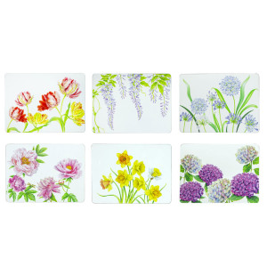 Botanical Symphony Collection Cork Backed Placemats Set of 6