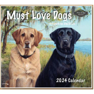 Must Love Dogs Jim Killen 2024 Pine Ridge Art Wall Calendar