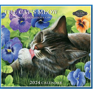 The Cats Meow 2024 Pine Ridge Art Wall Calendar By Irina Garmashova-Cawton