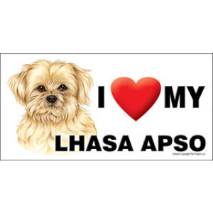 I Love My Lhasa Apso Dog Fridge Office Fun Magnet