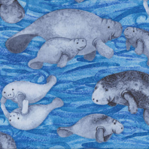 Dugongs Ocean Quilt Fabric