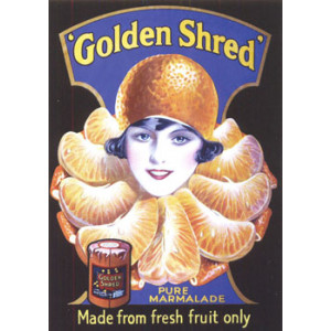 Golden Shred Lady Nostalgic Postcard